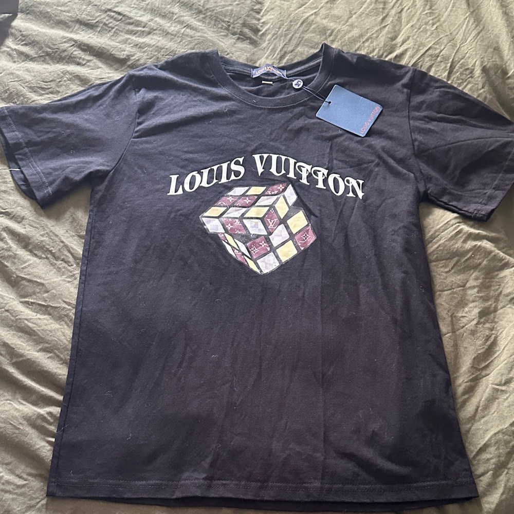 Louis Vuitton Kids Graphic Black Tee